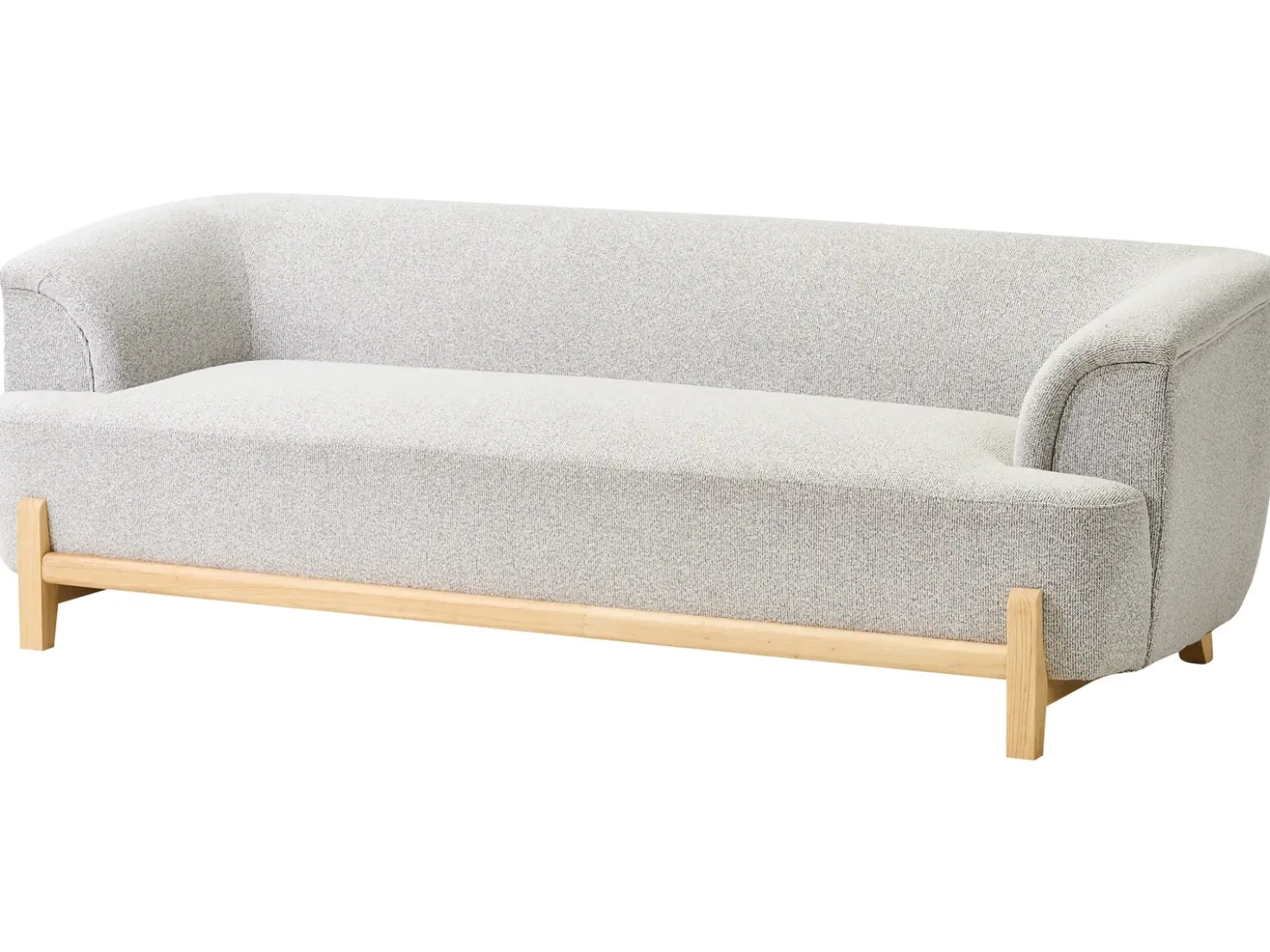 Set da salotto 5 posti ALNOR Tessuto Grigio chiaro