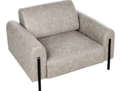Set da salotto 4 posti ASKIM Tessuto Grigio chiaro
