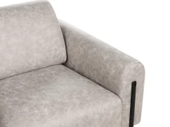 Set da salotto 4 posti ASKIM Tessuto Grigio chiaro