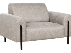 Set da salotto 4 posti ASKIM Tessuto Grigio chiaro