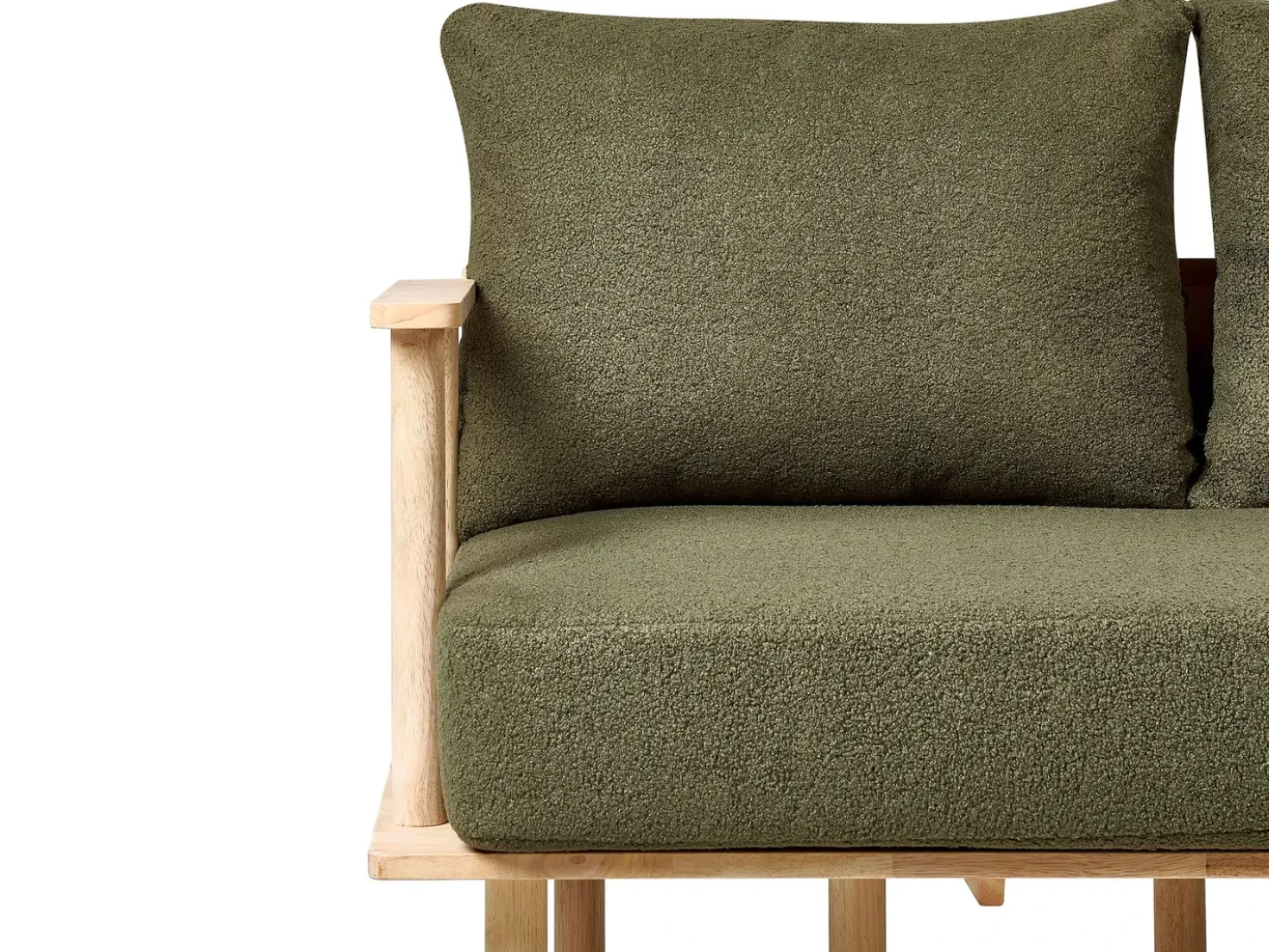 Set da salotto 3 posti ASKER Bouclé Verde scuro