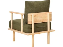 Set da salotto 3 posti ASKER Bouclé Verde scuro