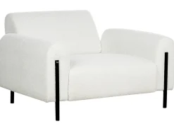 Set da salotto 4 posti ASKIM Bouclé Bianco