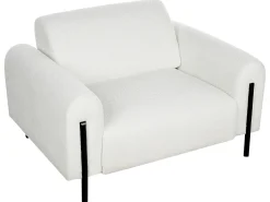 Set da salotto 4 posti ASKIM Bouclé Bianco