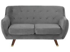 Set da salotto 6 posti BODO Velluto Grigio