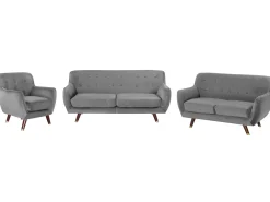 Set da salotto 6 posti BODO Velluto Grigio