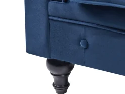 Set da salotto 4 posti CHESTERFIELD Velluto Blu marino