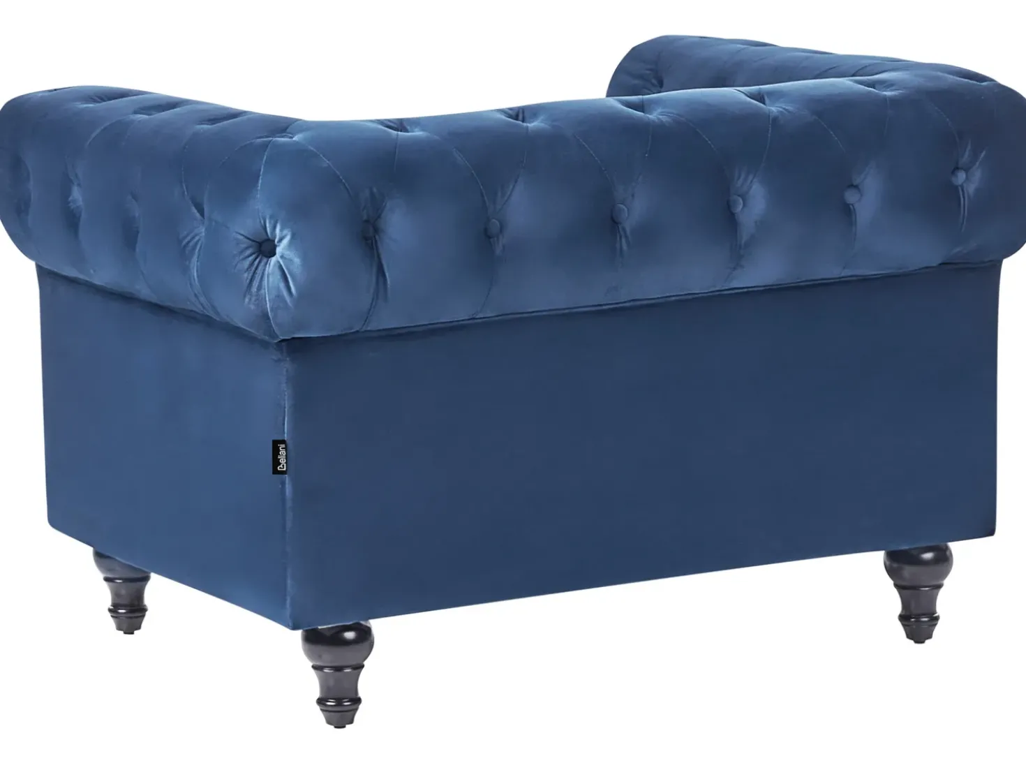 Set da salotto 4 posti CHESTERFIELD Velluto Blu marino