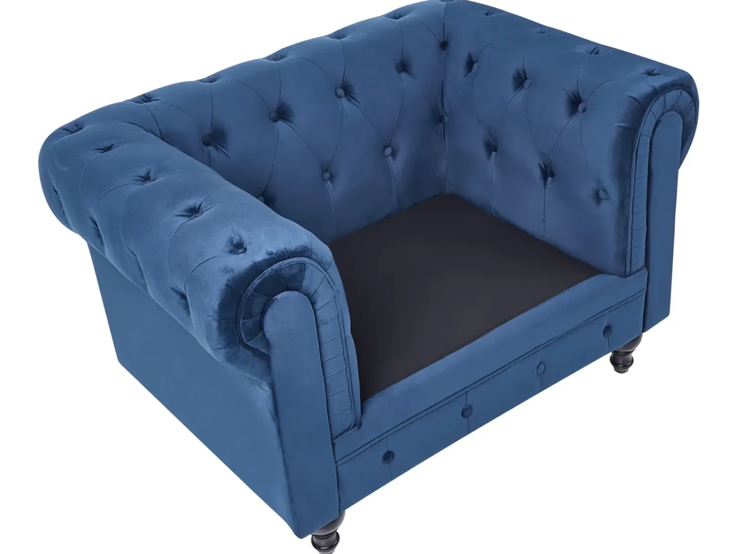 Set da salotto 4 posti CHESTERFIELD Velluto Blu marino