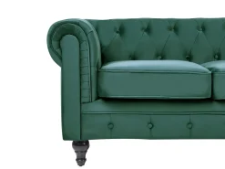 Set da salotto 4 posti CHESTERFIELD Velluto Verde smeraldo
