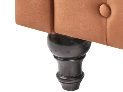 Set da salotto 4 posti CHESTERFIELD Velluto Marrone dorato