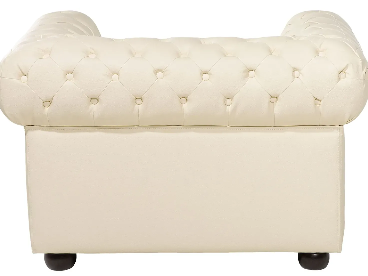 Set da salotto 4 posti CHESTERFIELD Pelle naturale Beige chiaro