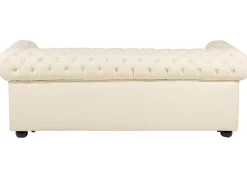 Set da salotto 4 posti CHESTERFIELD Pelle naturale Beige chiaro