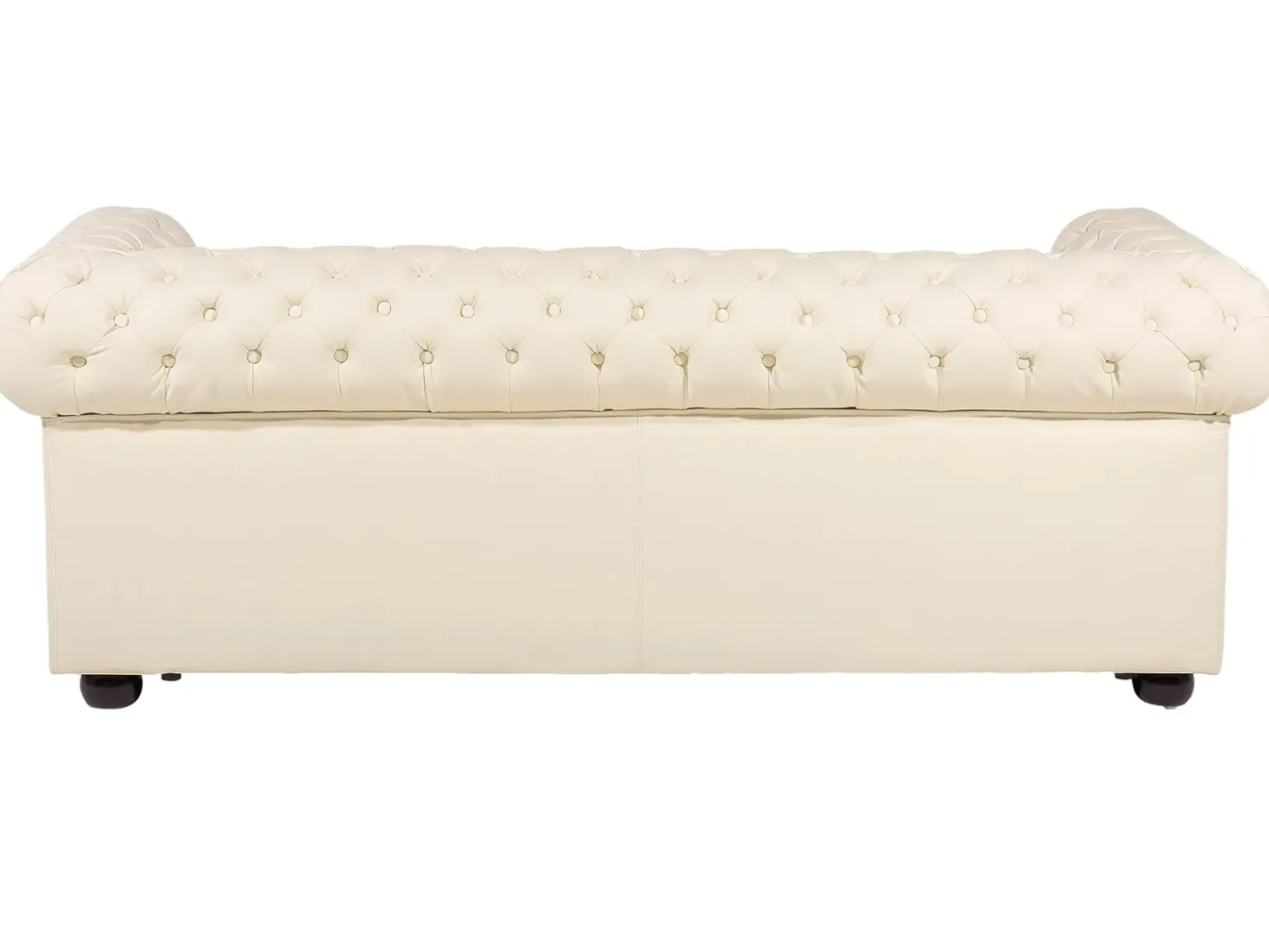 Set da salotto 4 posti CHESTERFIELD Pelle naturale Beige chiaro