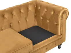 Set da salotto 4 posti CHESTERFIELD Velluto Oro