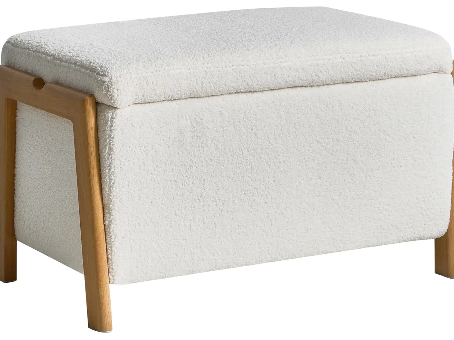 Set da salotto 3 posti EDLAND Bouclé Bianco con Panca