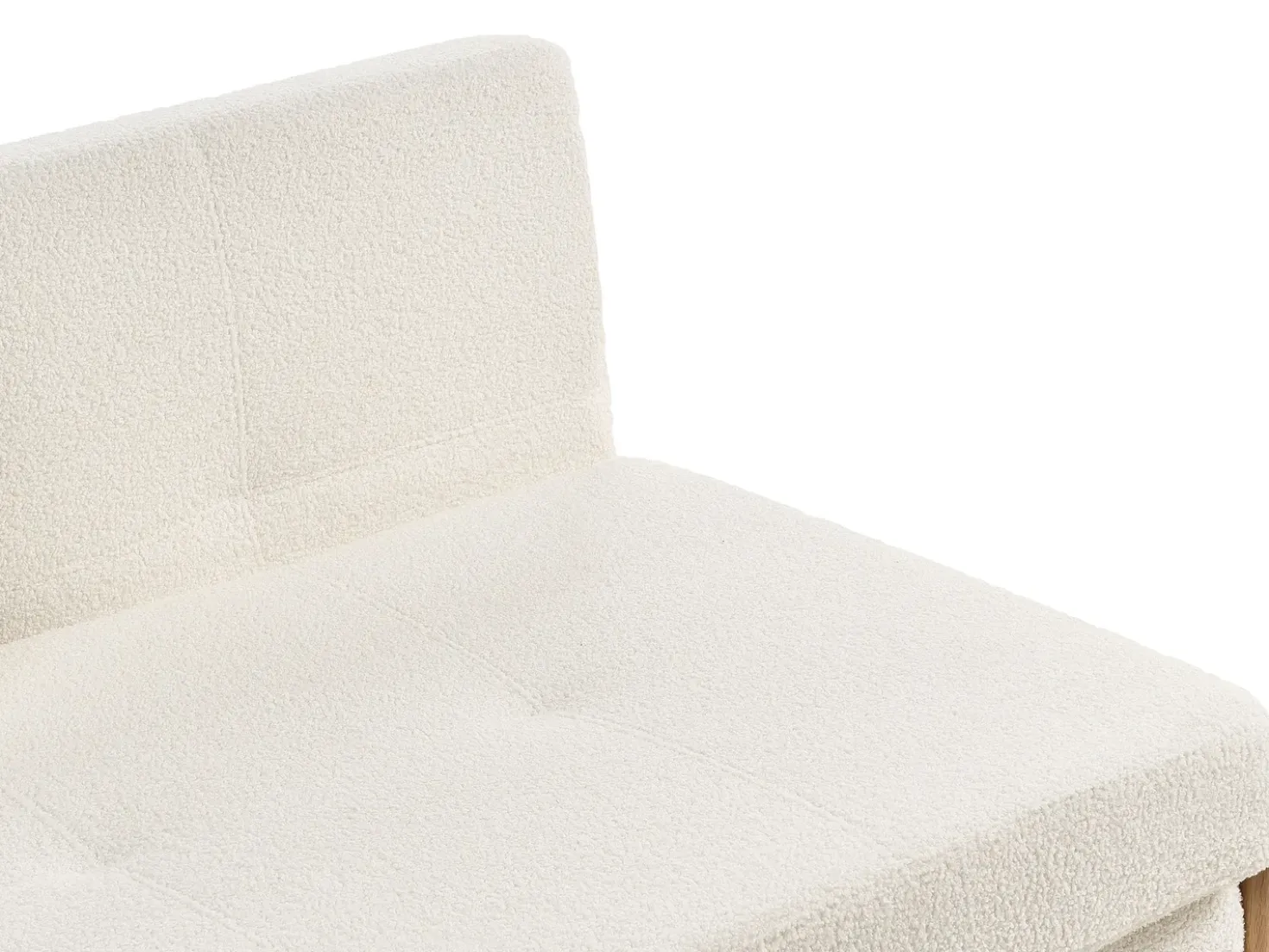 Set da salotto 3 posti EDLAND Bouclé Bianco con Panca
