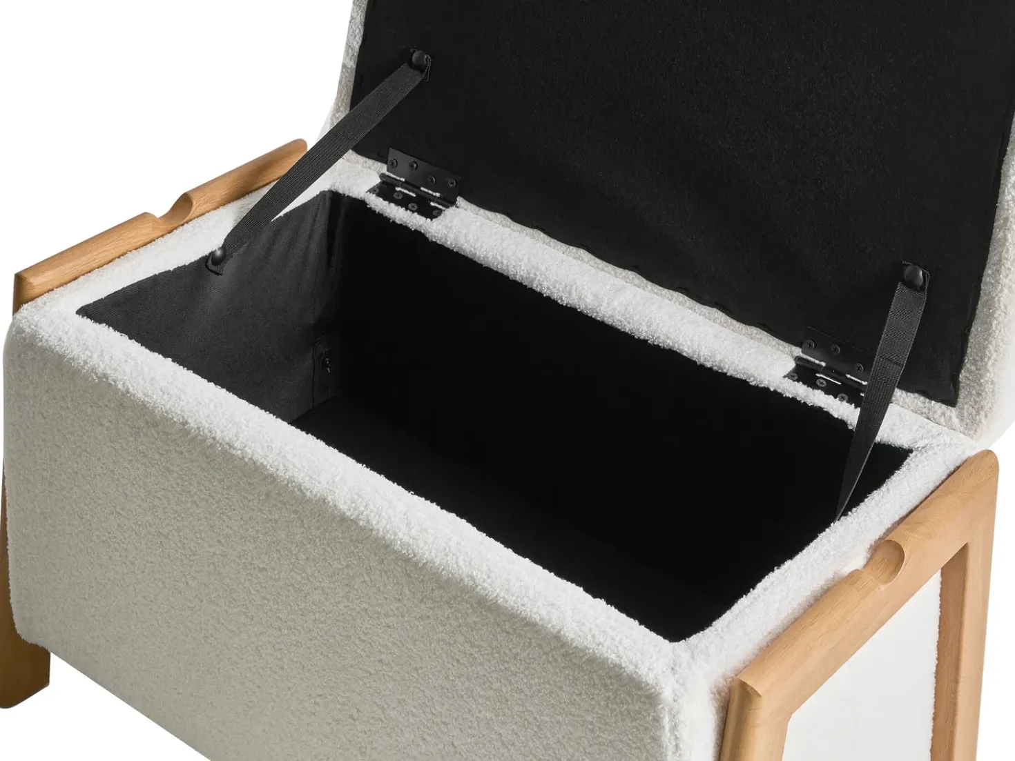 Set da salotto 3 posti EDLAND Bouclé Bianco con Panca