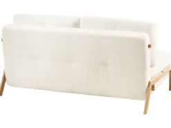 Set da salotto 3 posti EDLAND Bouclé Bianco con Panca