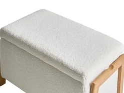 Set da salotto 3 posti EDLAND Bouclé Bianco con Panca