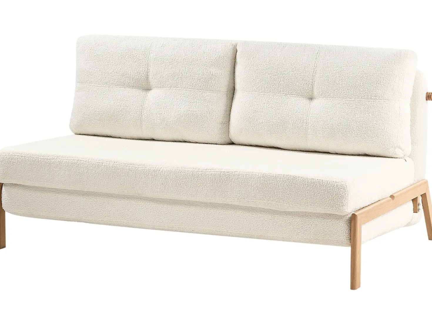 Set da salotto 3 posti EDLAND Bouclé Bianco con Panca