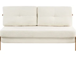 Set da salotto 3 posti EDLAND Bouclé Bianco con Panca