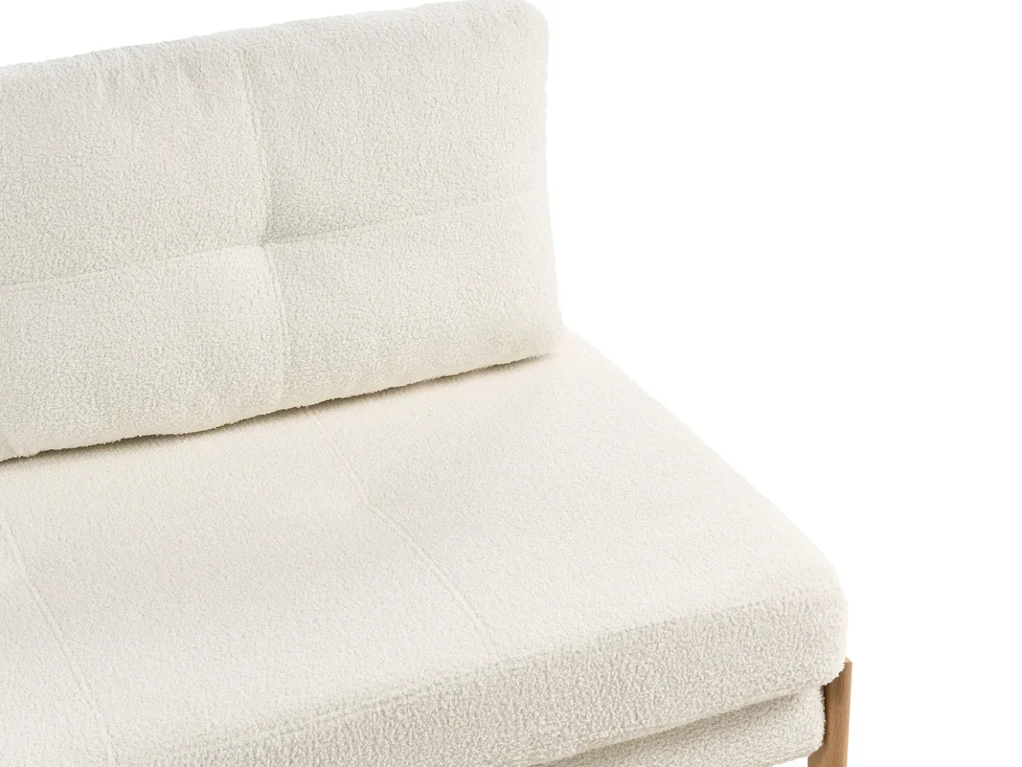 Set da salotto 3 posti EDLAND Bouclé Bianco con Panca