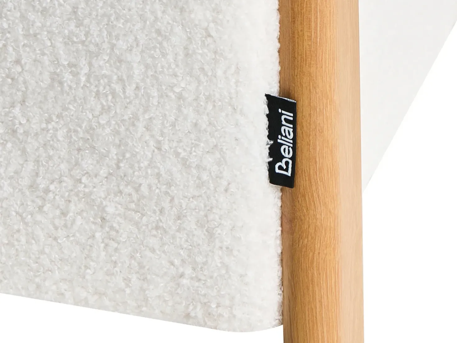 Set da salotto 3 posti EDLAND Bouclé Bianco con Panca