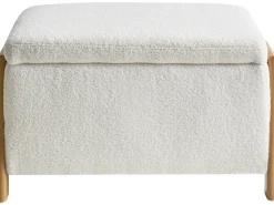 Set da salotto 3 posti EDLAND Bouclé Bianco con Panca