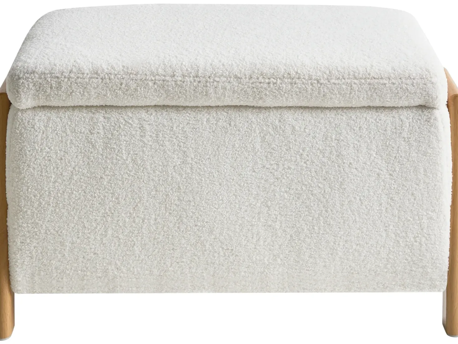 Set da salotto 3 posti EDLAND Bouclé Bianco con Panca