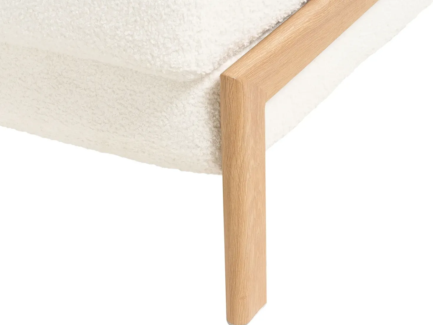 Set da salotto 3 posti EDLAND Bouclé Bianco con Panca