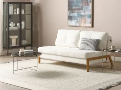 Set da salotto 3 posti EDLAND Bouclé Bianco con Panca