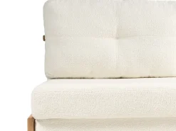 Set da salotto 3 posti EDLAND Bouclé Bianco con Pouf