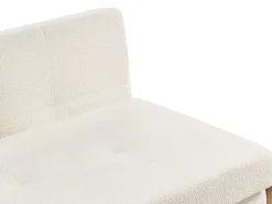 Set da salotto 3 posti EDLAND Bouclé Bianco con Pouf