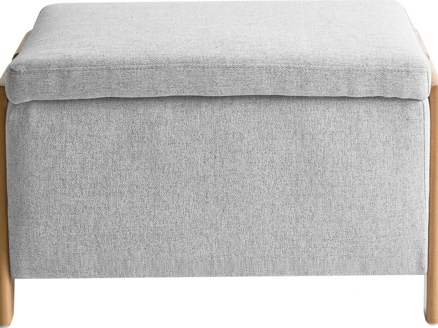 Set da salotto 3 posti EDLAND Tessuto Grigio chiaro con Panca