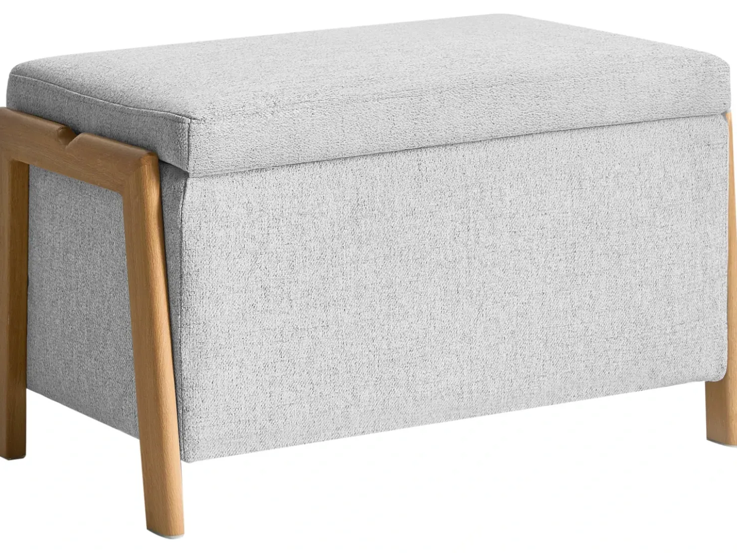 Set da salotto 3 posti EDLAND Tessuto Grigio chiaro con Panca