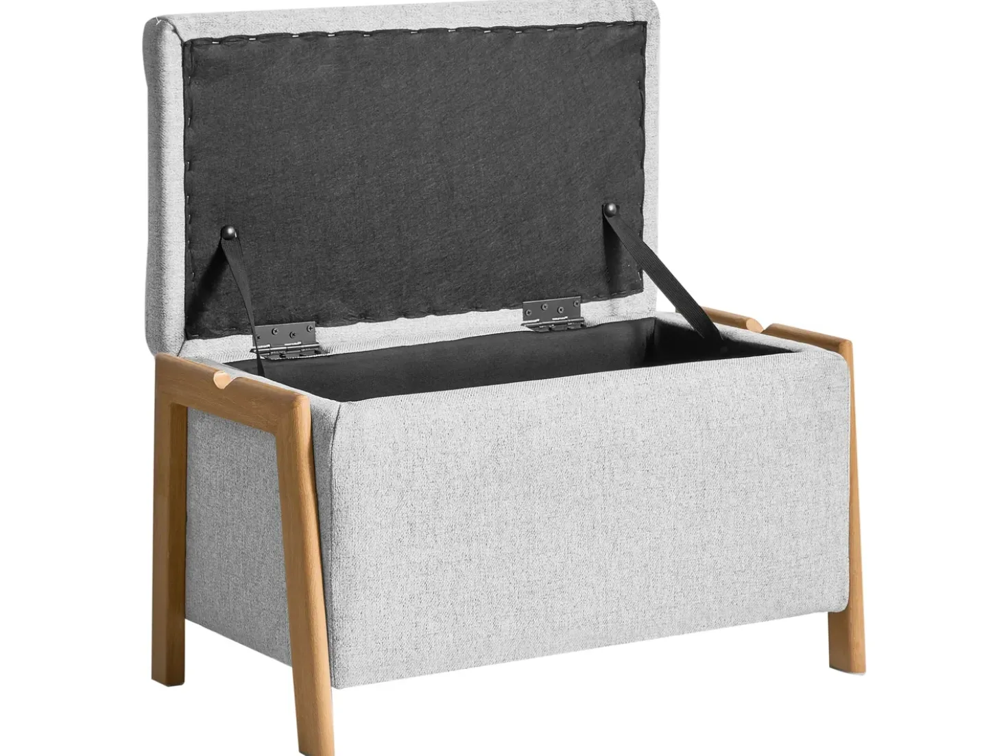 Set da salotto 3 posti EDLAND Tessuto Grigio chiaro con Panca