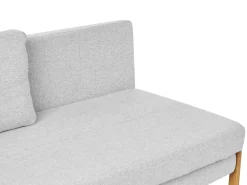 Set da salotto 3 posti EDLAND Tessuto Grigio chiaro con Panca