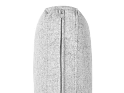 Set da salotto 3 posti EDLAND Tessuto Grigio chiaro con Pouf