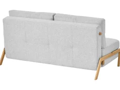 Set da salotto 3 posti EDLAND Tessuto Grigio chiaro con Pouf