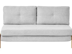 Set da salotto 3 posti EDLAND Tessuto Grigio chiaro con Pouf