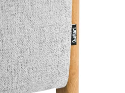 Set da salotto 3 posti EDLAND Tessuto Grigio chiaro con Pouf