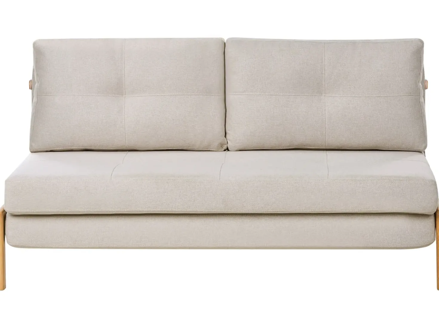Set da salotto 3 posti EDLAND Tessuto Beige chiaro con Pouf