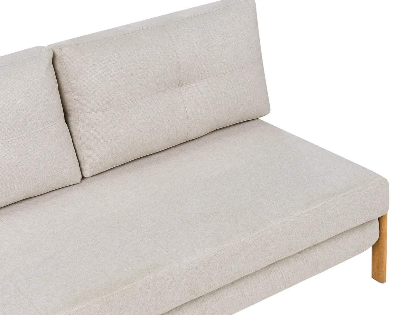 Set da salotto 3 posti EDLAND Tessuto Beige chiaro con Pouf