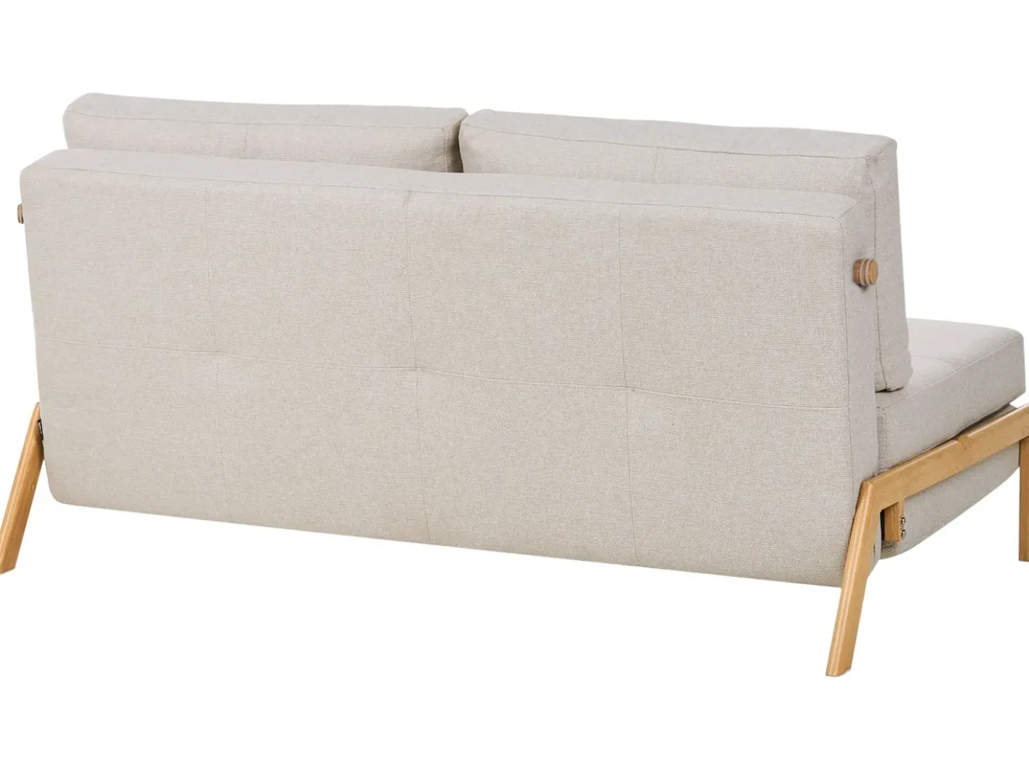Set da salotto 3 posti EDLAND Tessuto Beige chiaro con Pouf