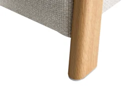 Set da salotto 3 posti EDLAND Tessuto Beige chiaro con Pouf