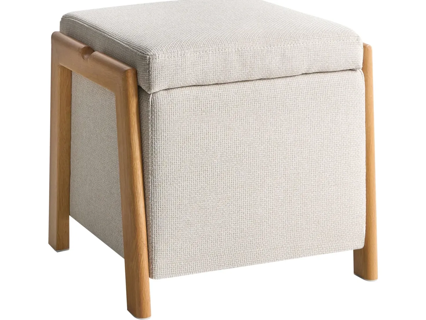 Set da salotto 3 posti EDLAND Tessuto Beige chiaro con Pouf