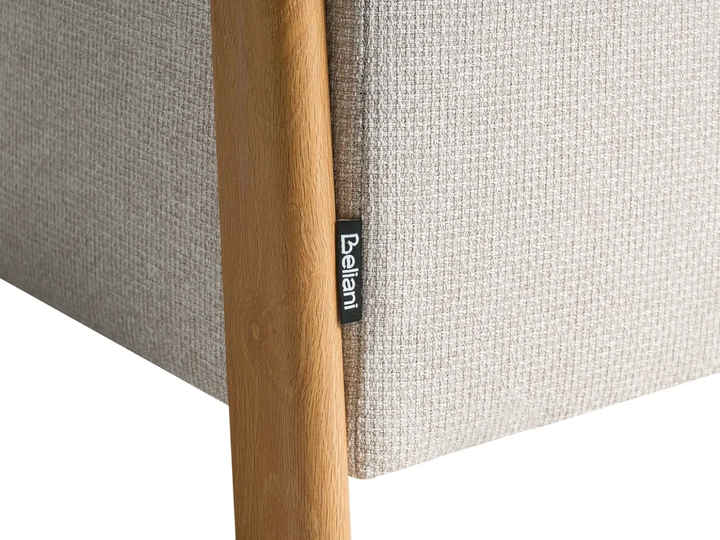Set da salotto 3 posti EDLAND Tessuto Beige chiaro con Pouf