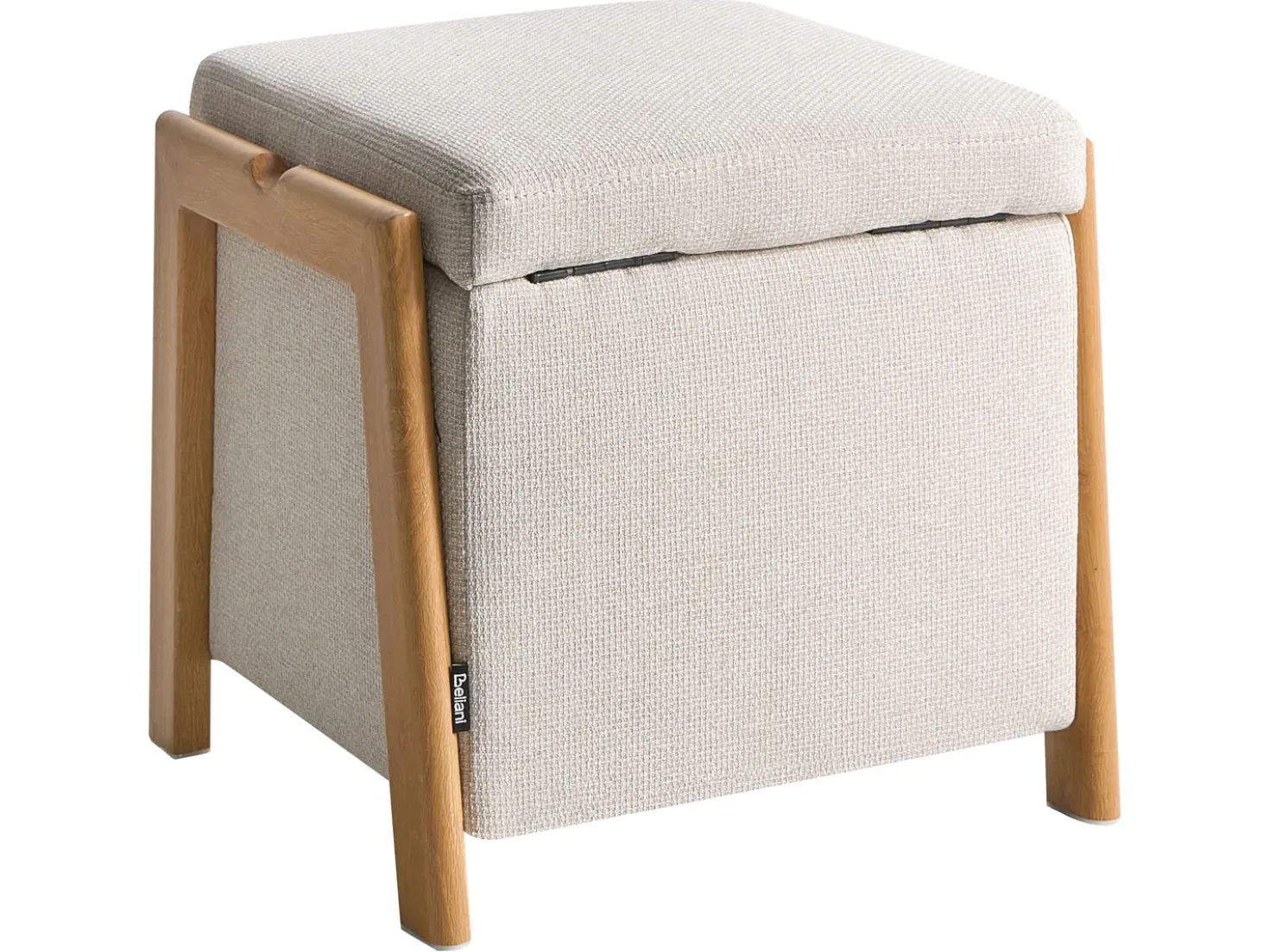 Set da salotto 3 posti EDLAND Tessuto Beige chiaro con Pouf
