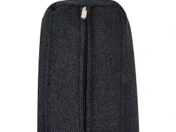 Set da salotto 3 posti EDLAND Tessuto Nero con Pouf